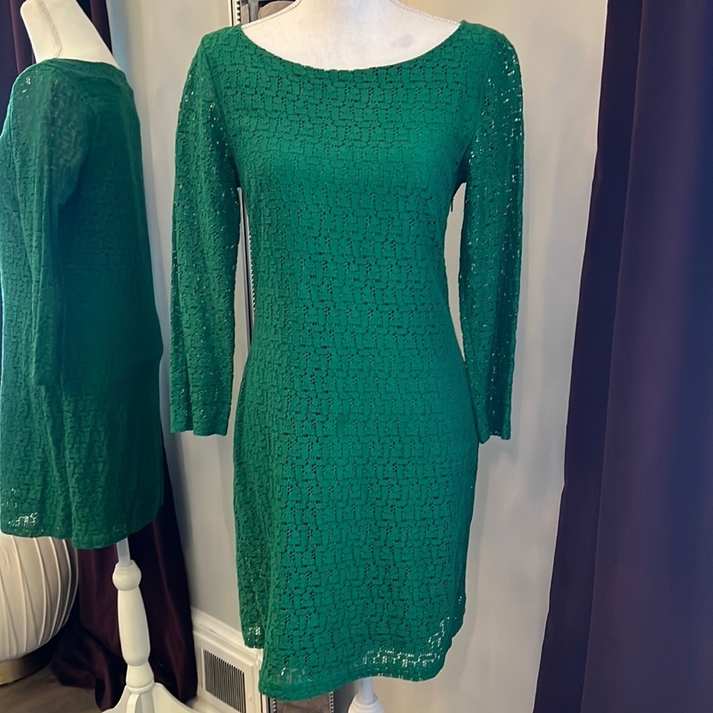 Banana Republic Green Lace Dress
